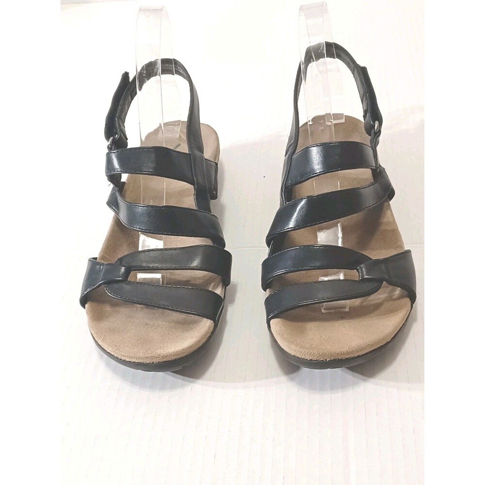 Yuu Black Janne Strappy Casual Sandles Size 8.5M